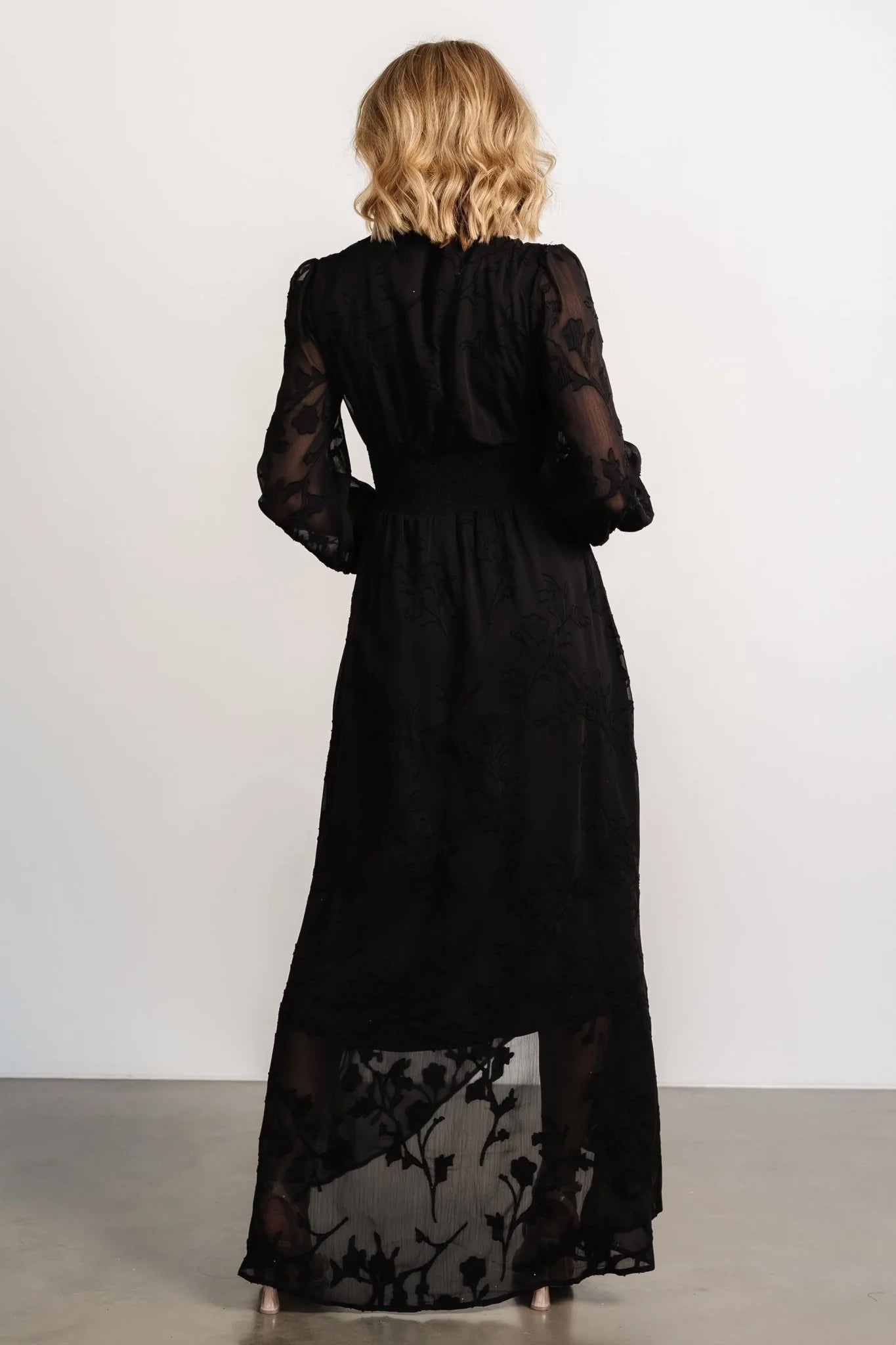 Mayfair High Low Maxi Dress | Black