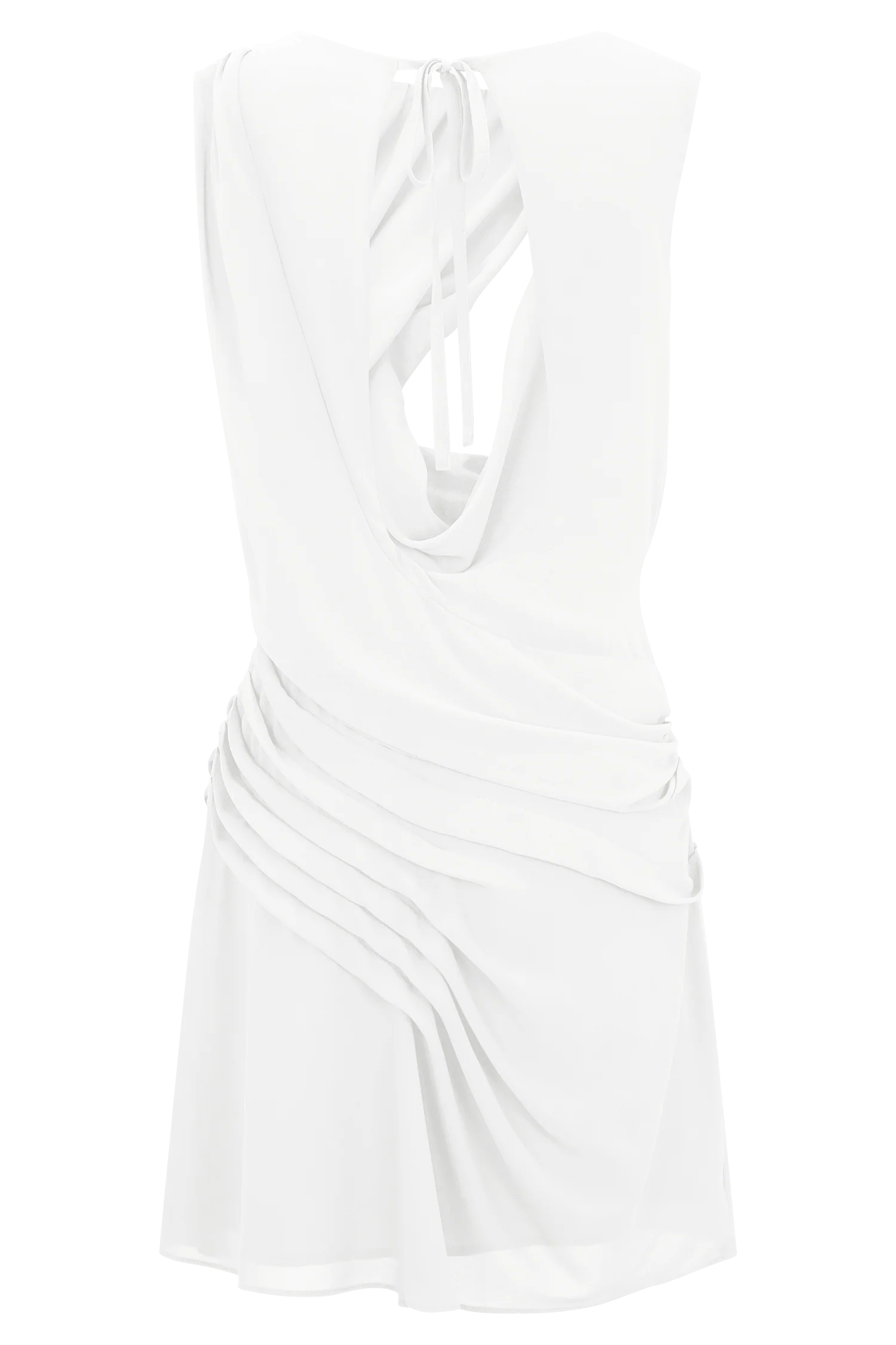 Oria Chiffon Mini Dress - White