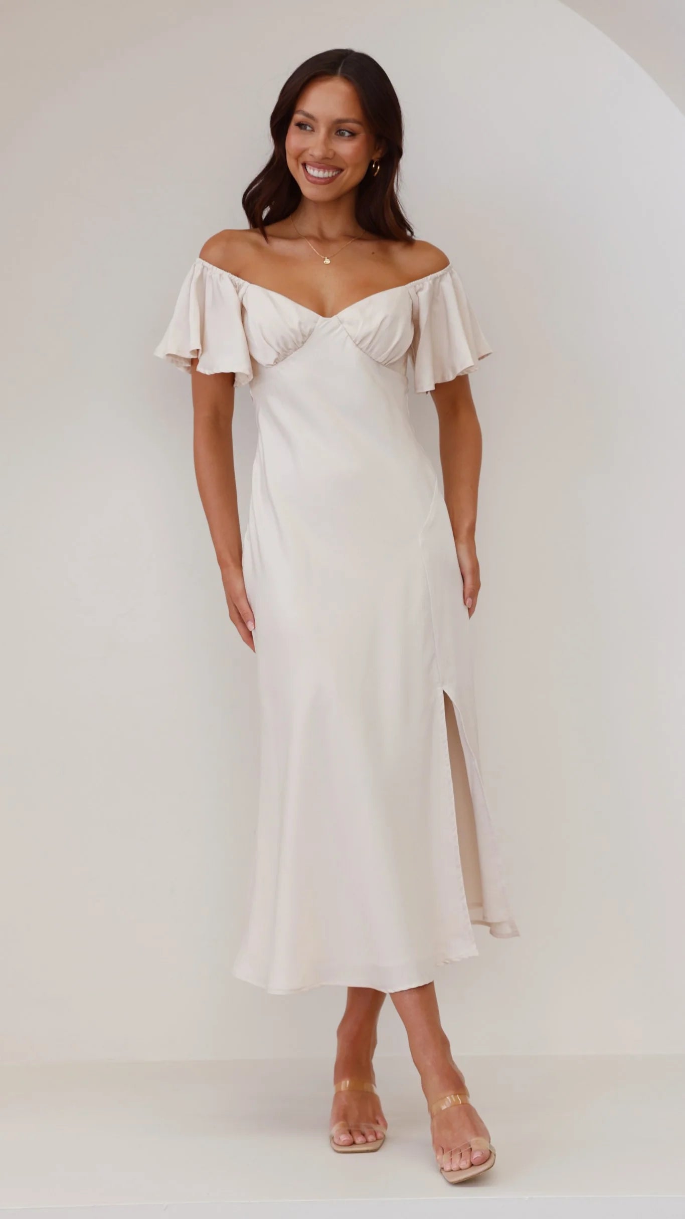Louisa Midi Dress - Ivory